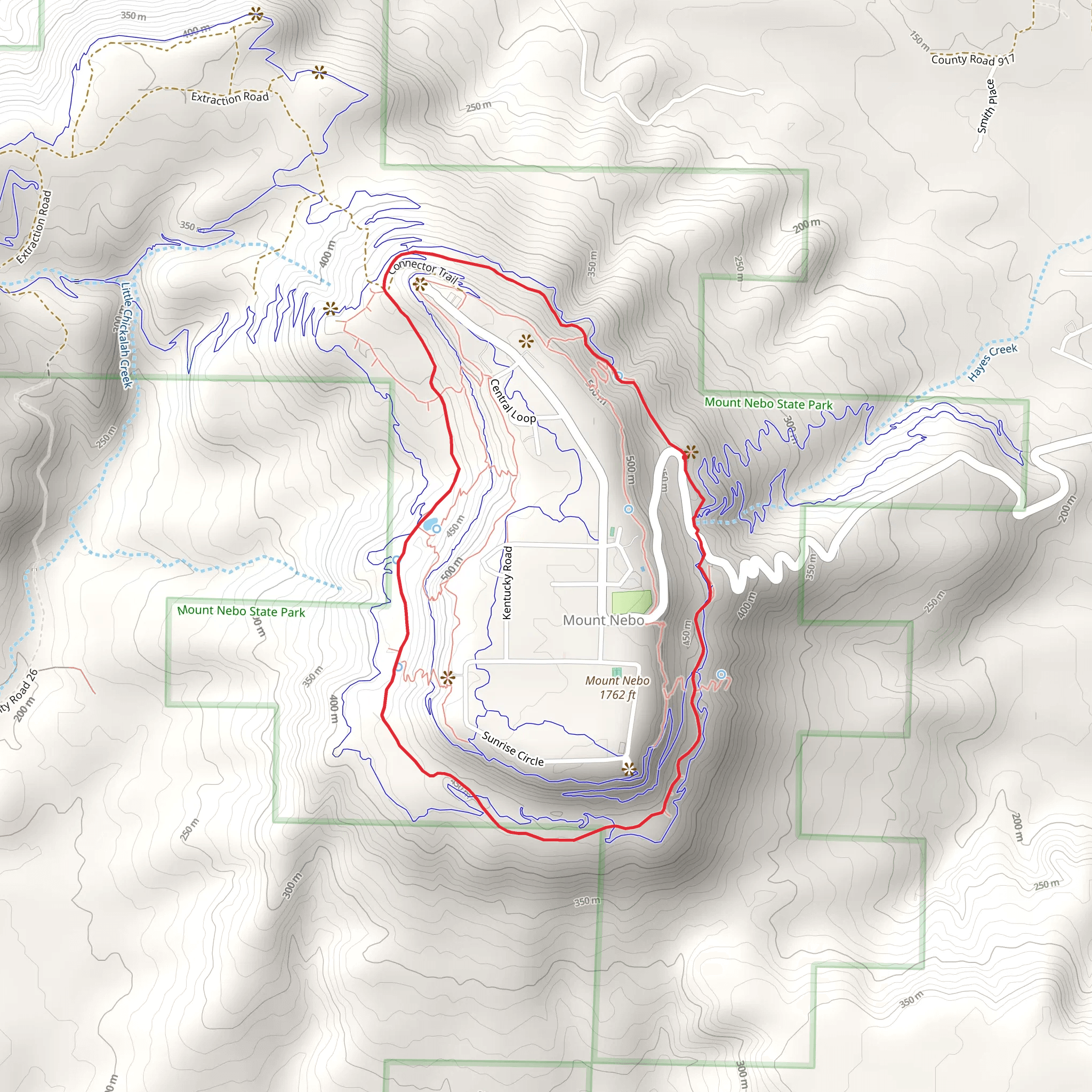 Mount Nebo - Bench Trail mobile static map