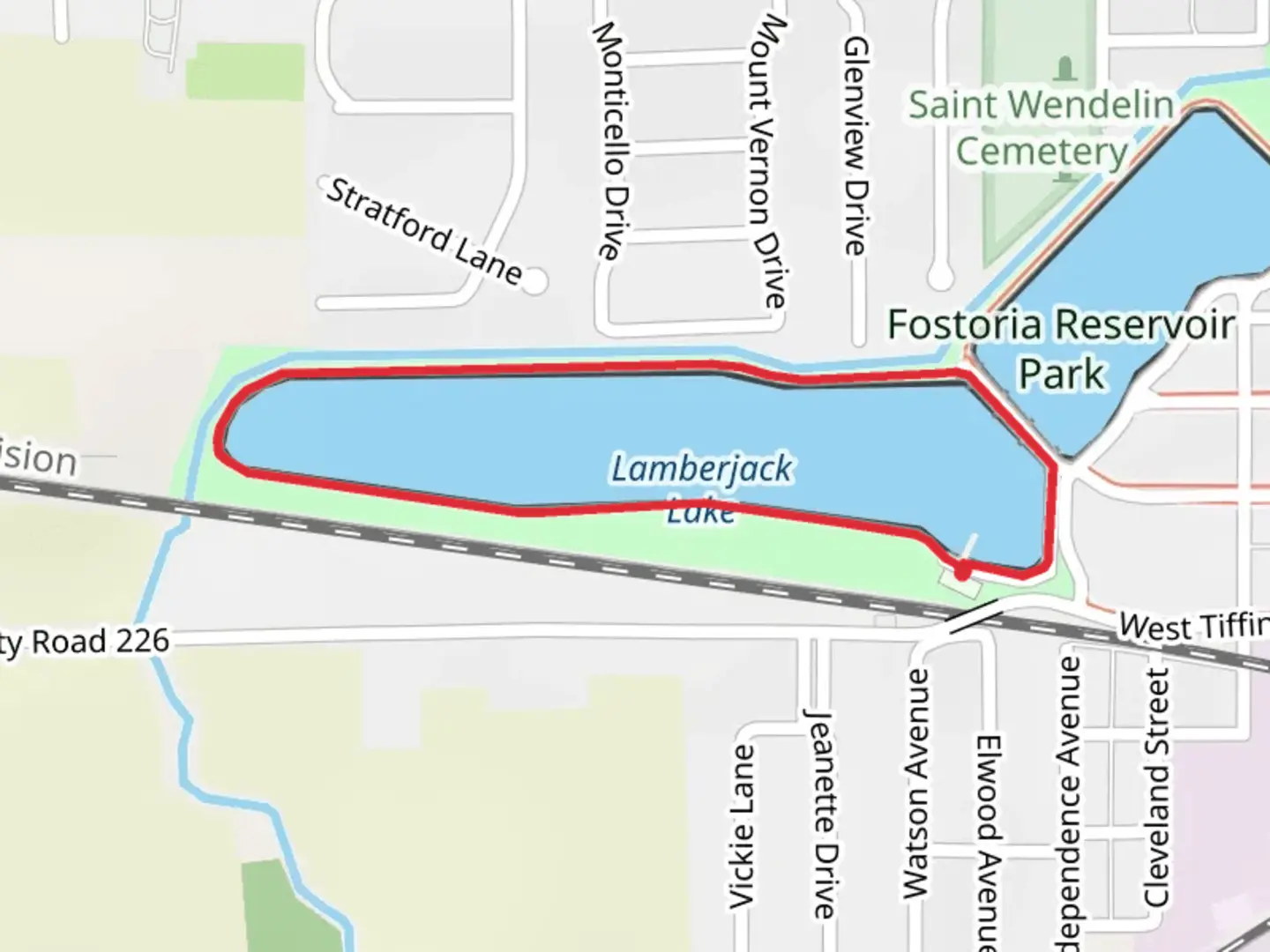 An image depicting the trail Lamberjack Lake Loop and its surrounding area.