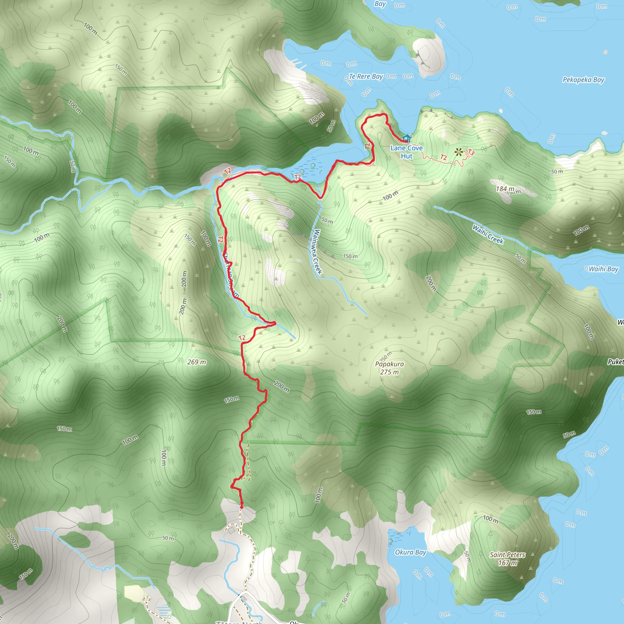 Wairakau Stream Track mobile static map