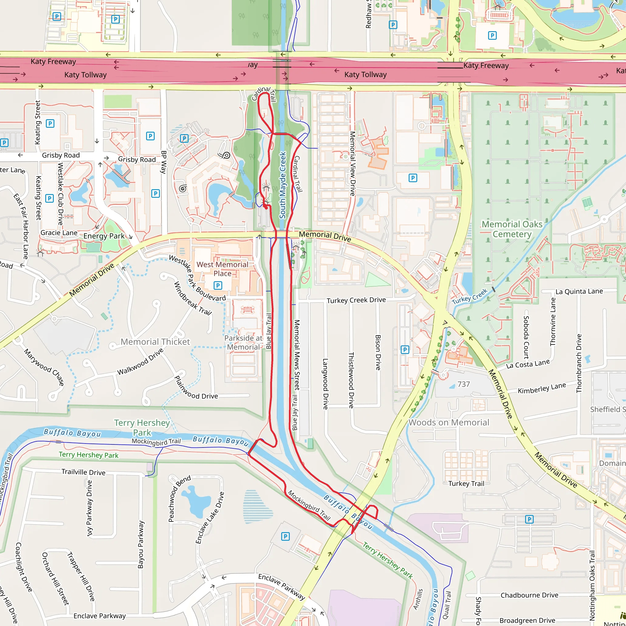 Cardinal and Blue Jay Loop Trail mobile static map