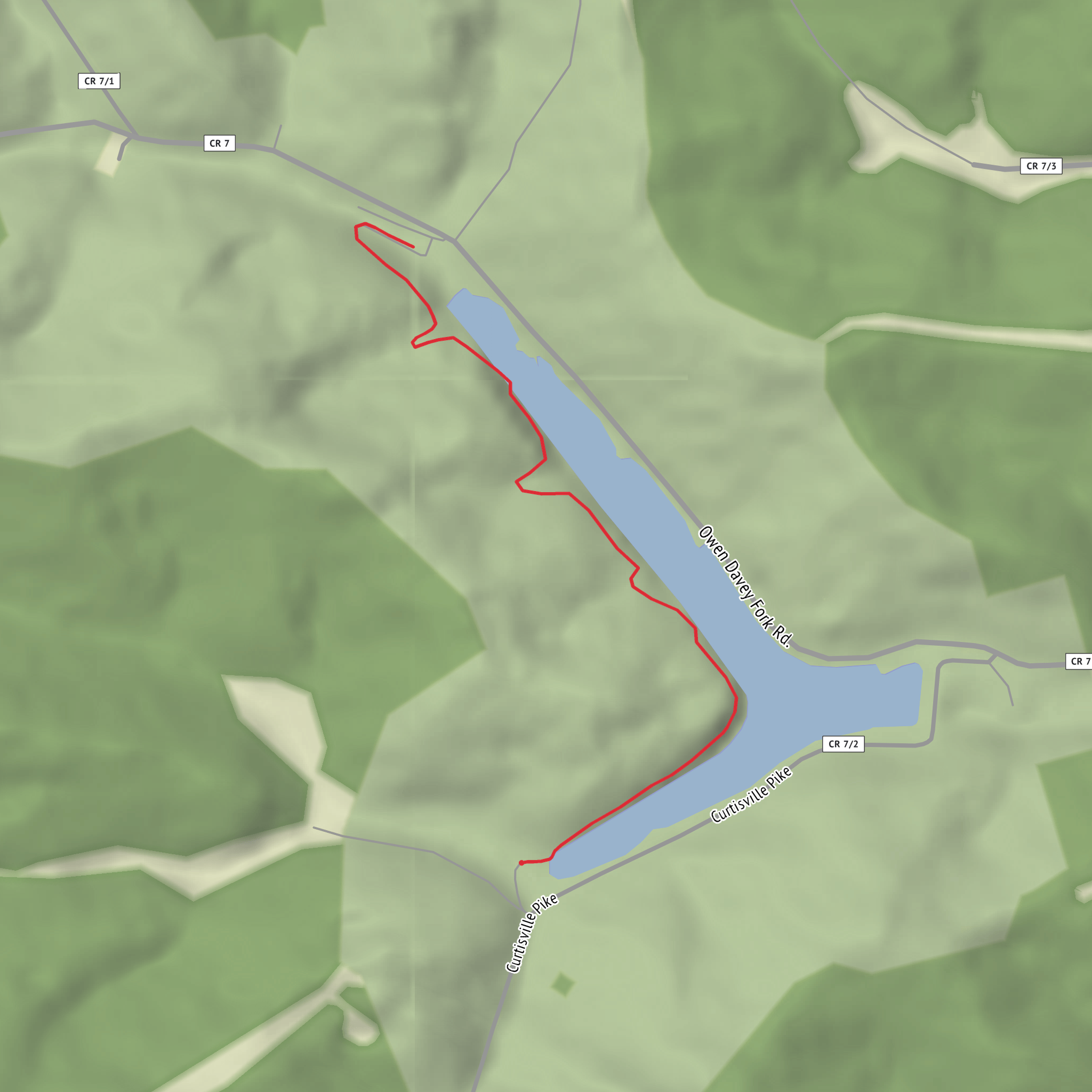 Henderson Trail mobile static map