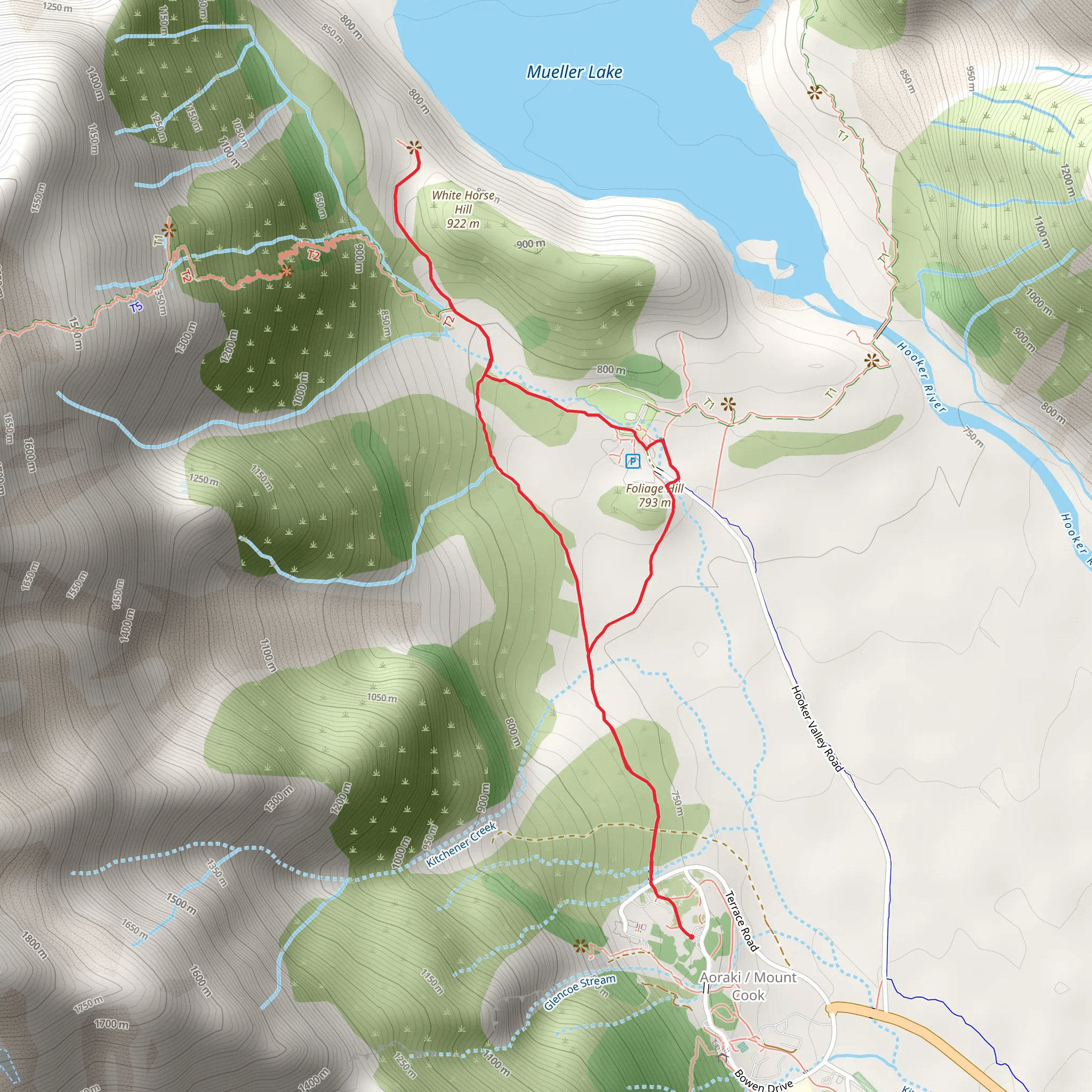 Kea Point Track mobile static map