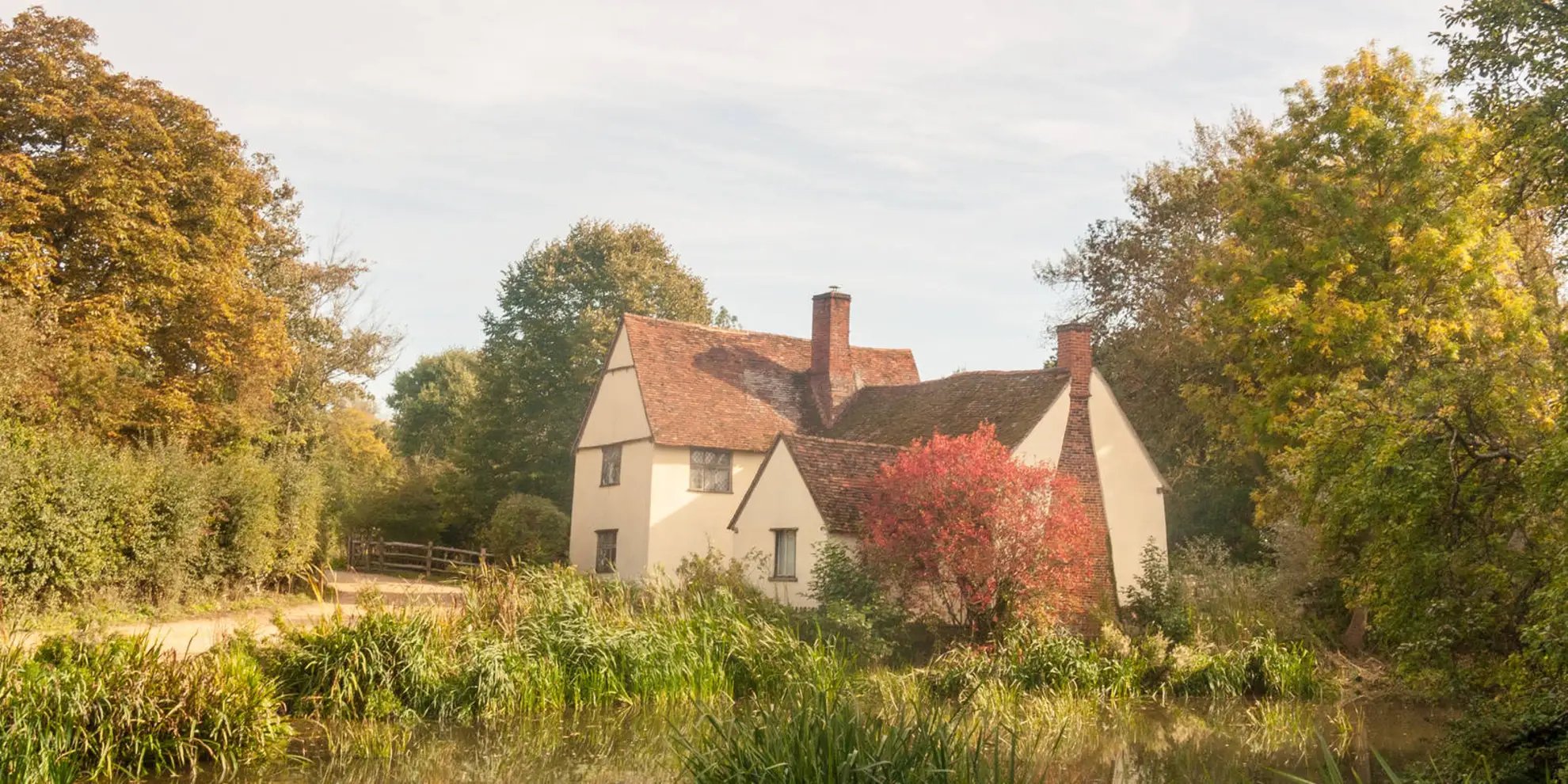 An image depicting the trail East Bergholt - Dedham and Flatford Mill and its surrounding area.