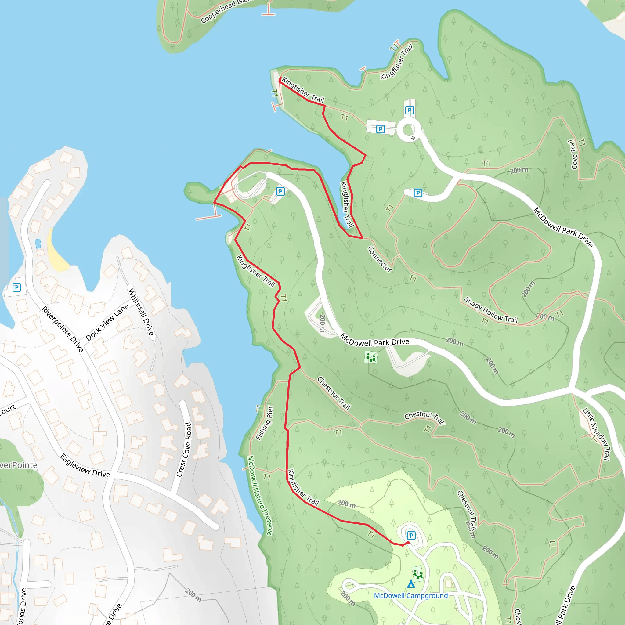 Kingfisher Trail mobile static map