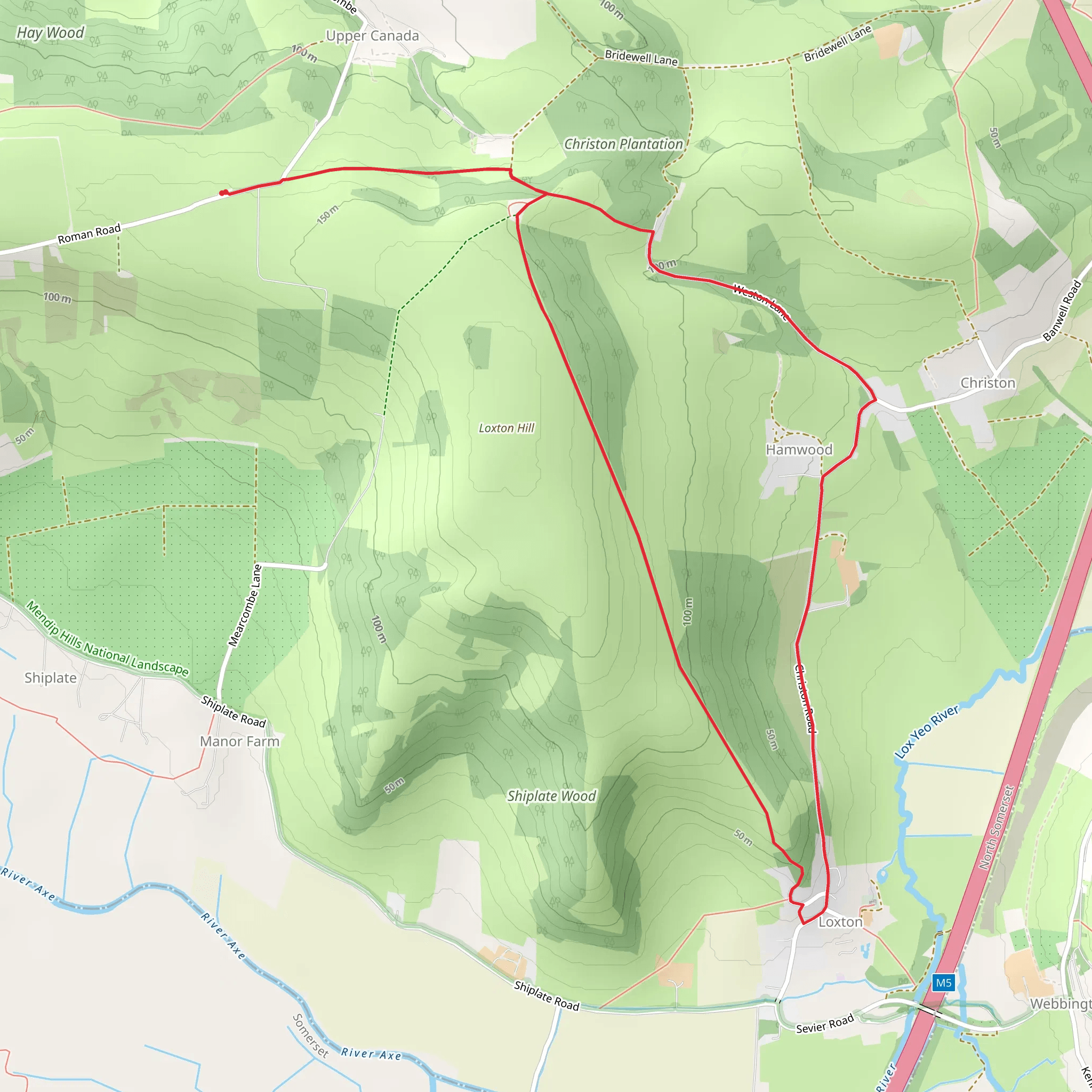 Hamwood Loop mobile static map
