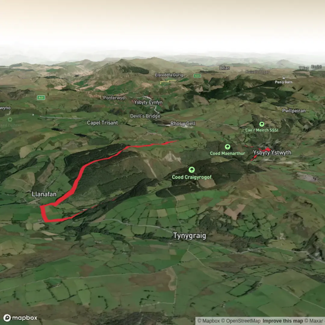 An image depicting the trail Afanfryn Camping Loop and its surrounding area.