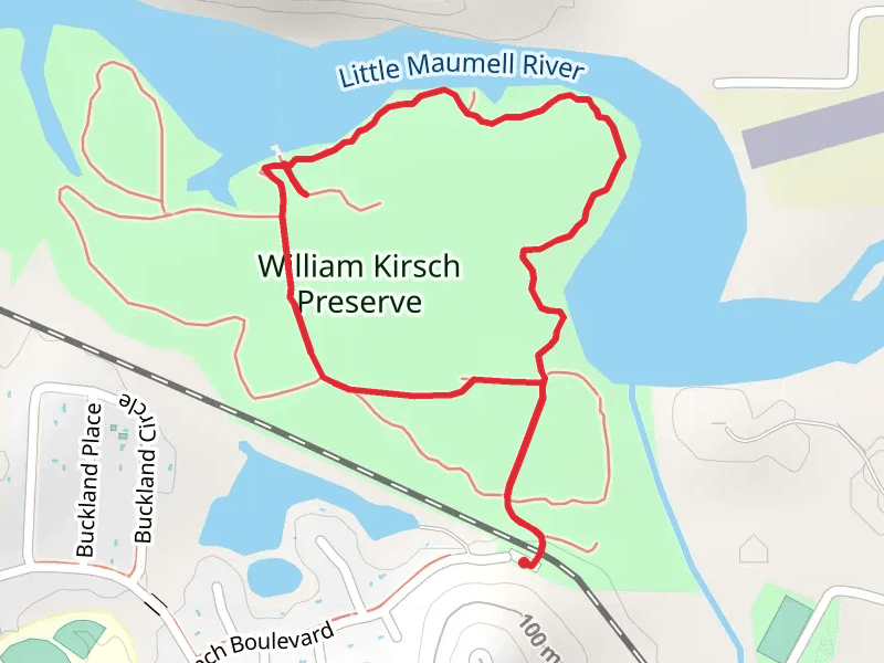 William Kirsch Preserve - Gravel - Field - River Loop Trail