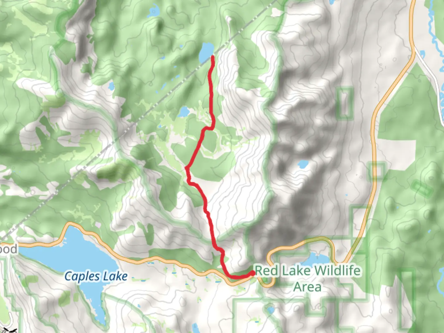 An image depicting the trail Round Lake via Tahoe Rim Trail and its surrounding area.