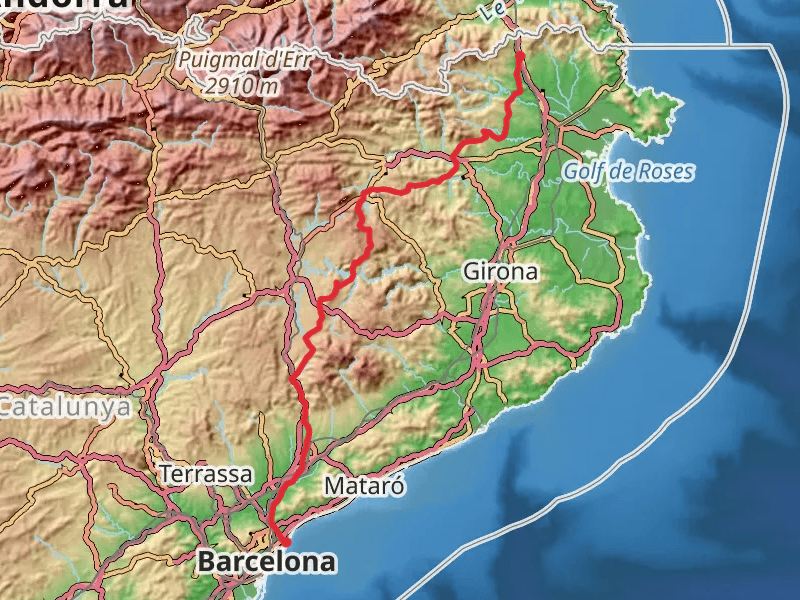 GR 2 La Junquera to Sant Adriá del Besos