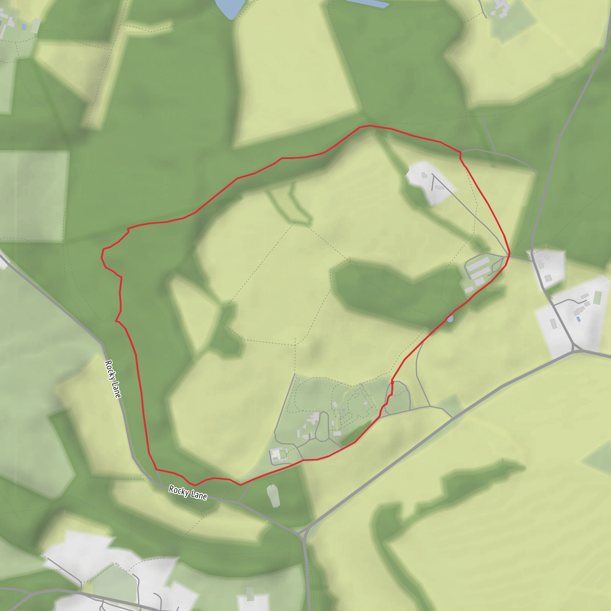 Pissen Wood and Greys Court Loop mobile static map