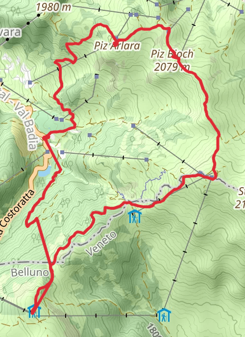 Anello da Passo Campolongo a Cherz mobile static map