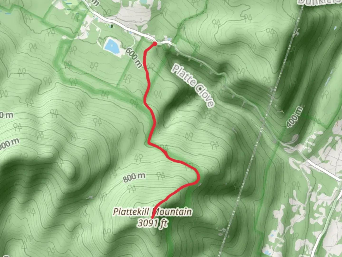 An image depicting the trail Plattekill Mountain Trail and its surrounding area.