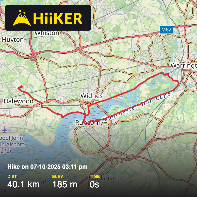 A map preview of the recording Hike on 07-10-2025 03:11 pm.