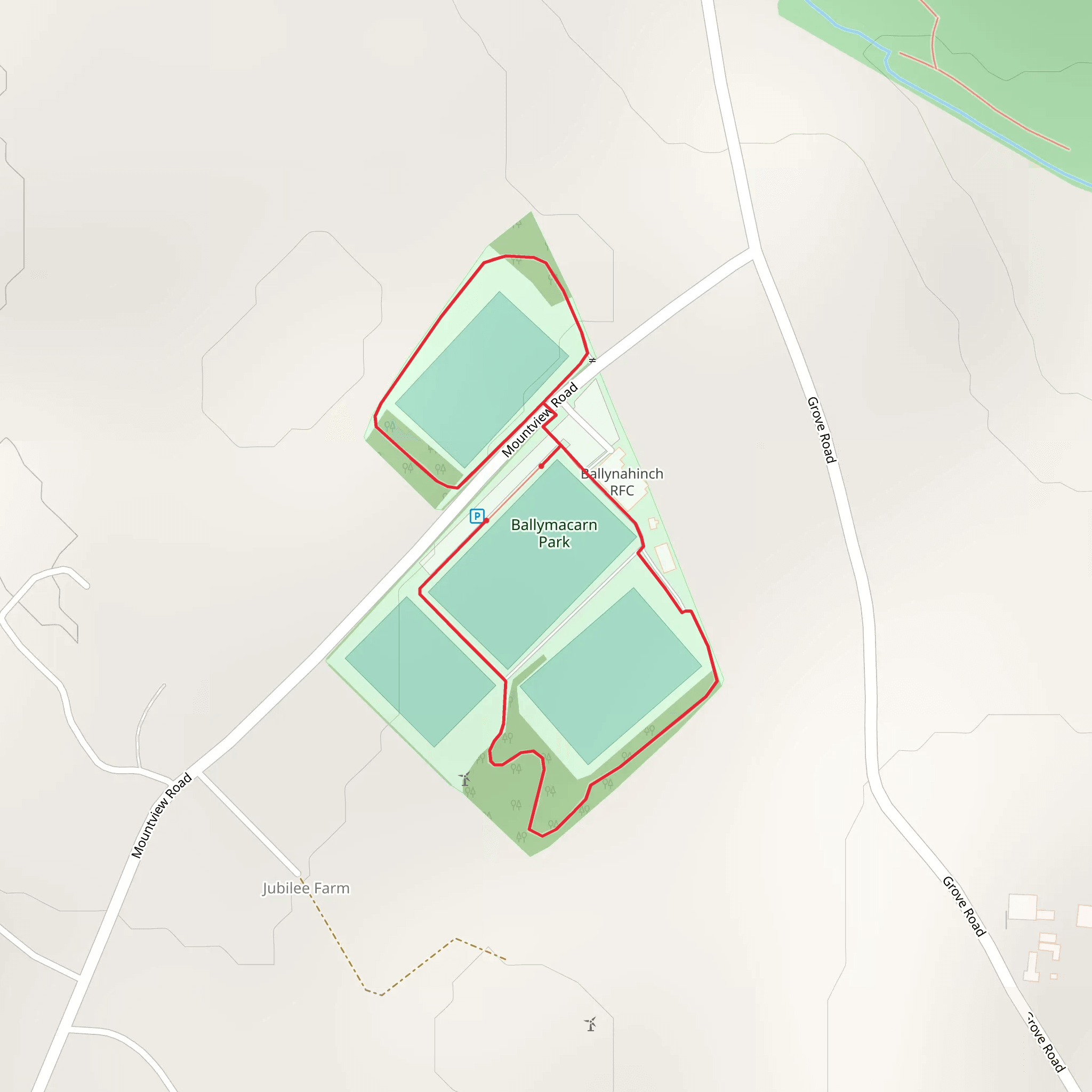 Ballynahinch RFC - The Hinch Trail mobile static map
