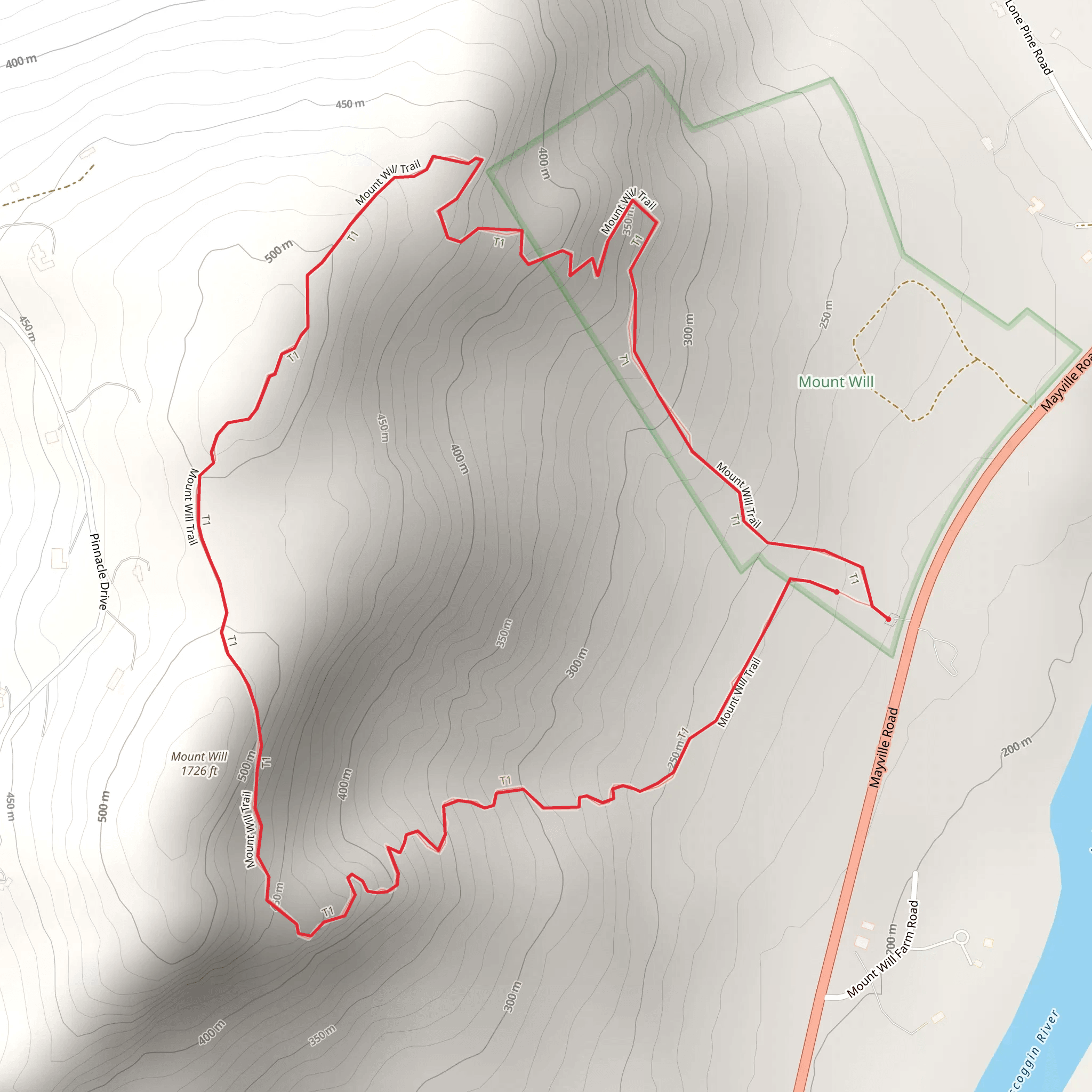 Mount Will Trail Loop mobile static map