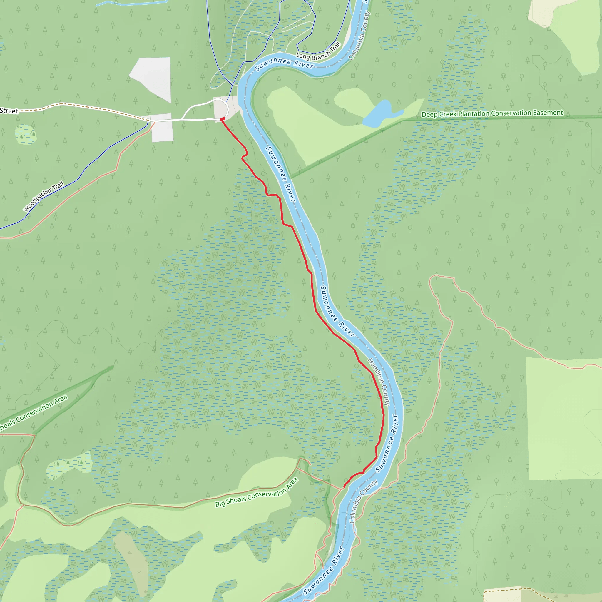 Suwannee River mobile static map