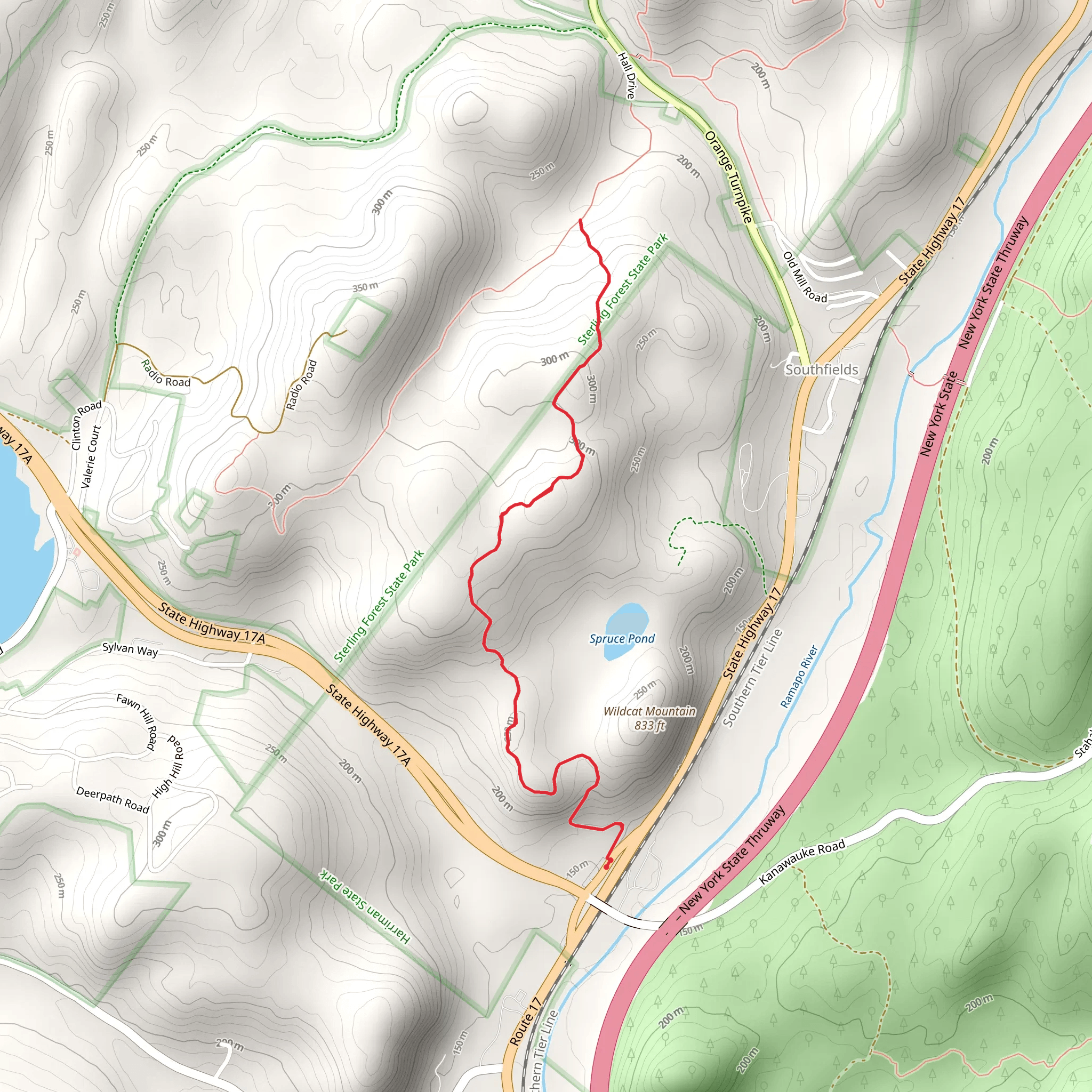 Wildcat Mountain Trail mobile static map