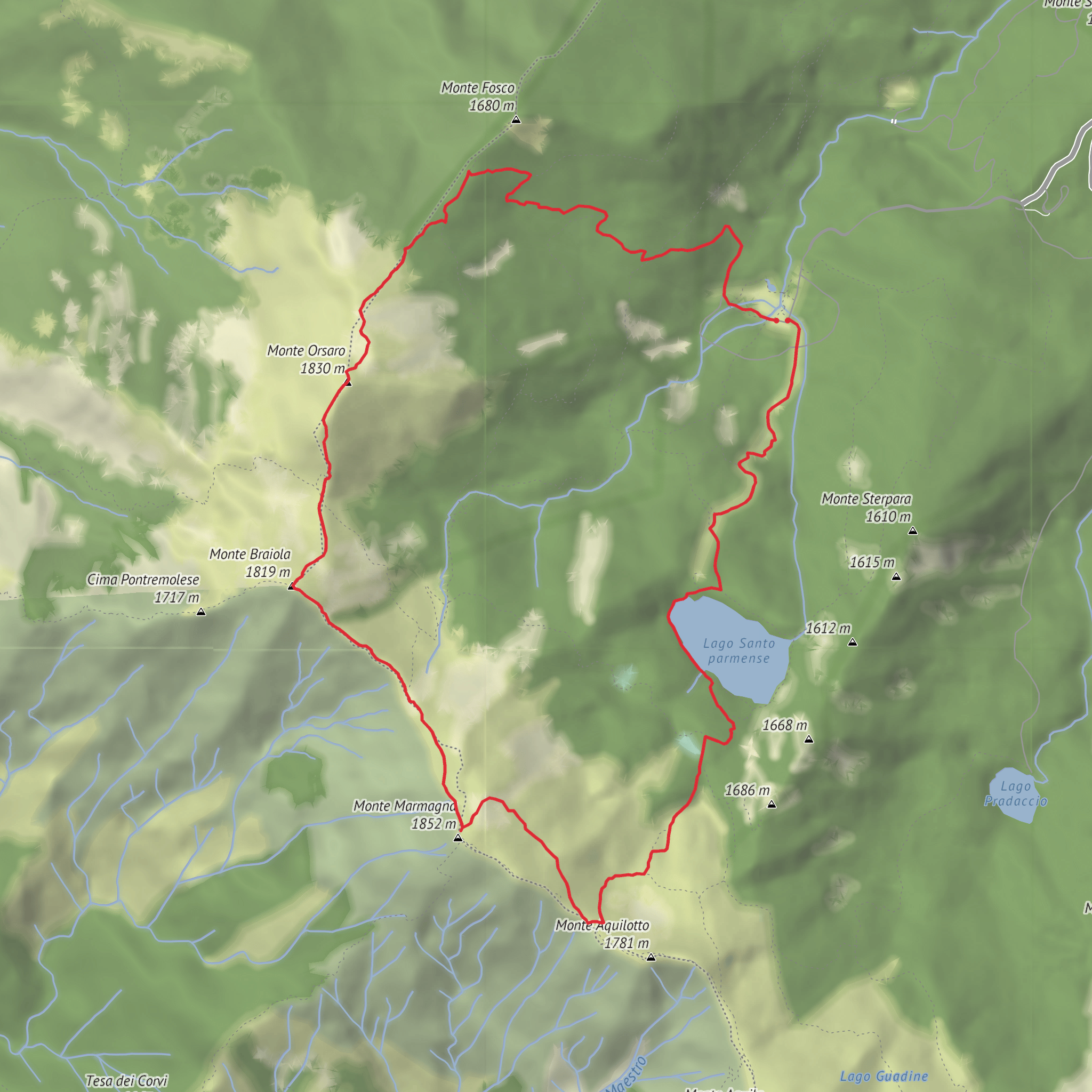 Hike from Lagdei mobile static map