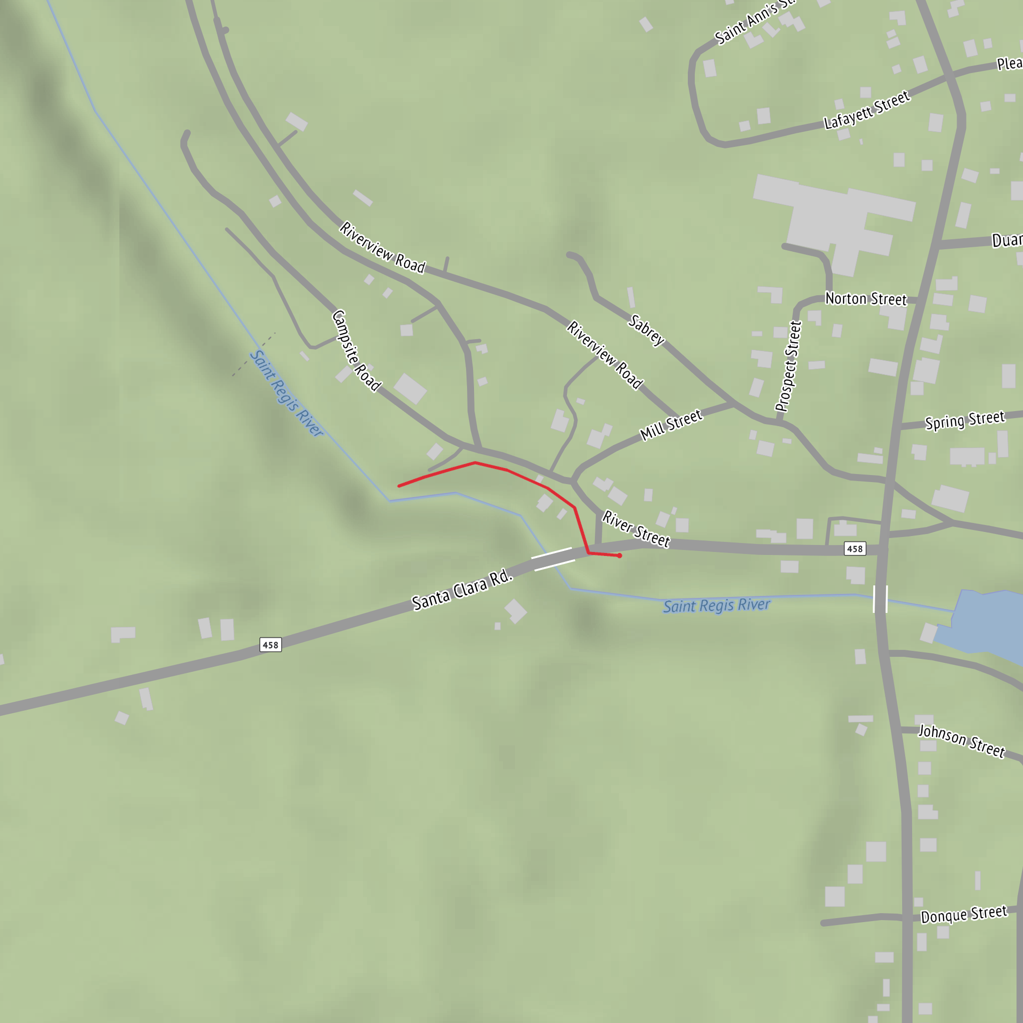 Saint Regis Falls mobile static map