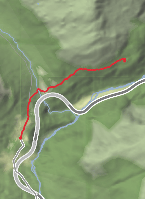 Hike from Vossestrand mobile static map