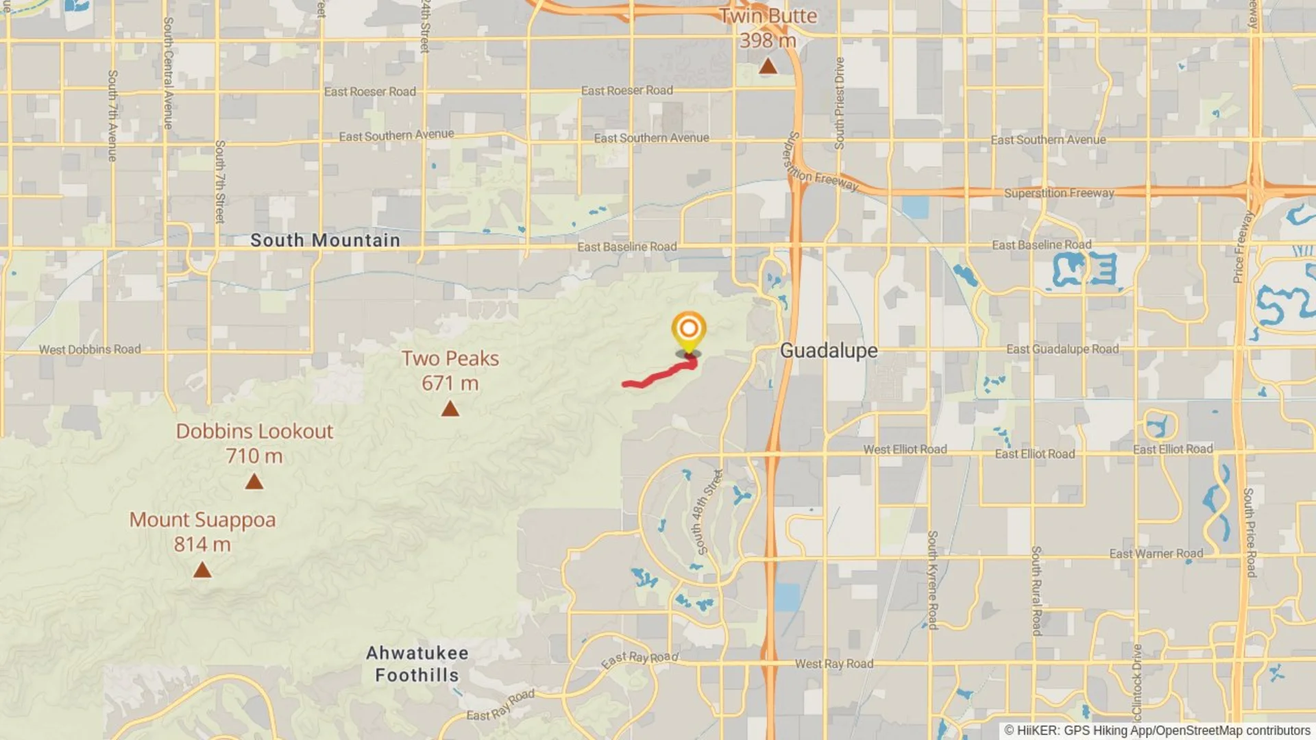 An image depicting the trail Marcos de Niza Trail and its surrounding area.