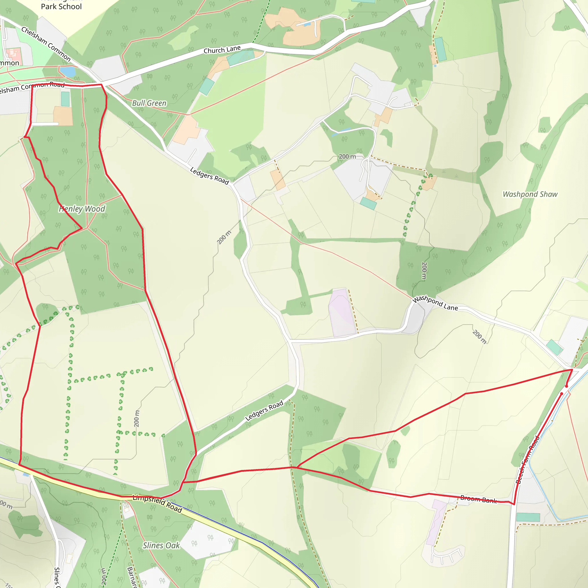 Henley Wood mobile static map