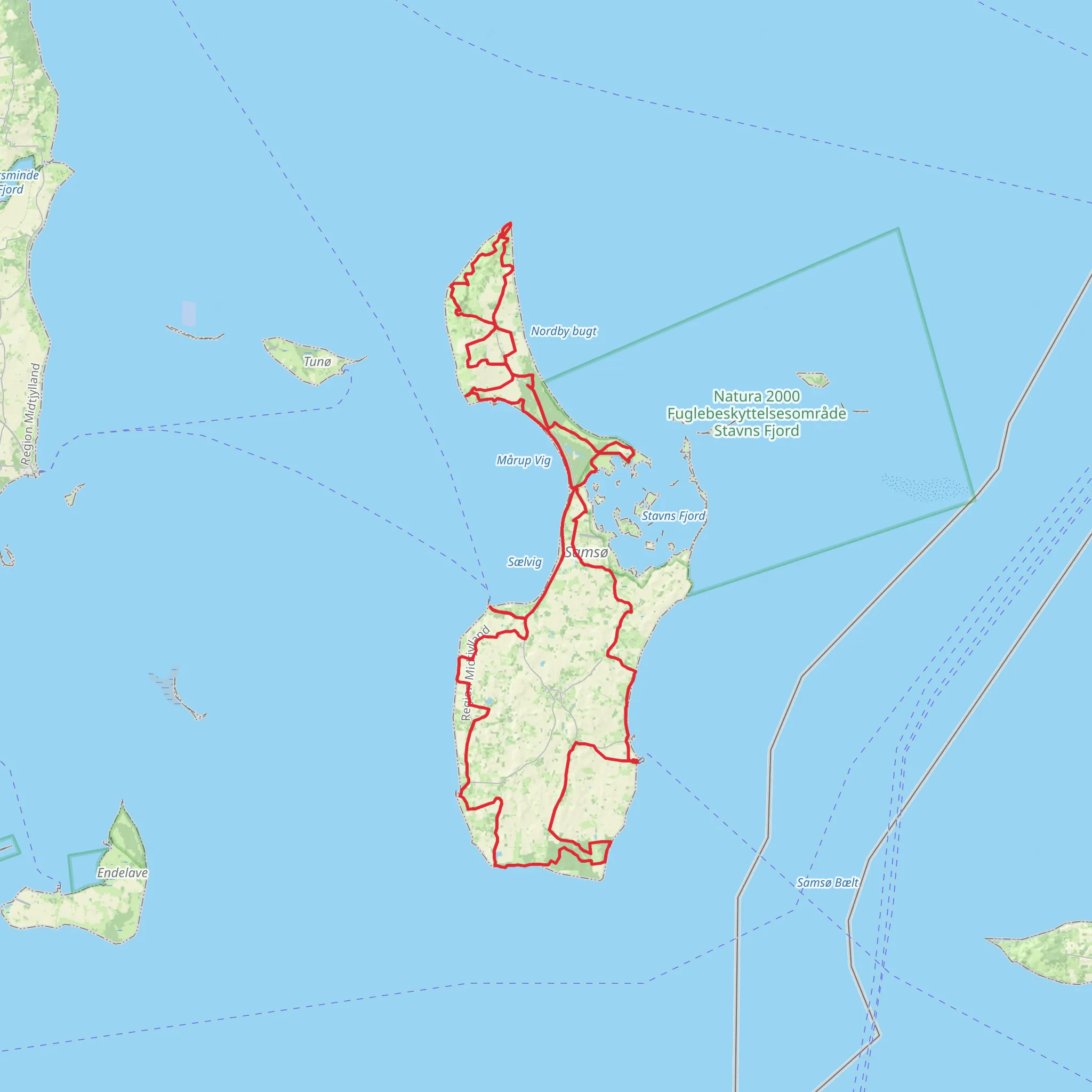 Samsø Full Loop mobile static map