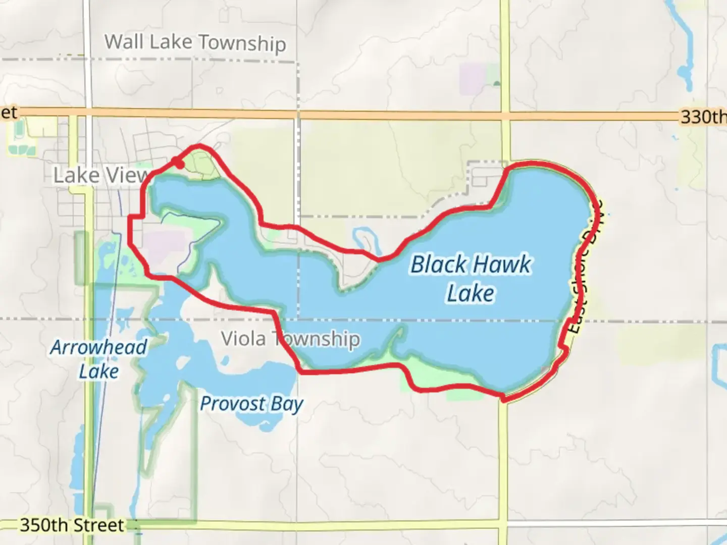 An image depicting the trail Black Hawk Lake Loop and its surrounding area.