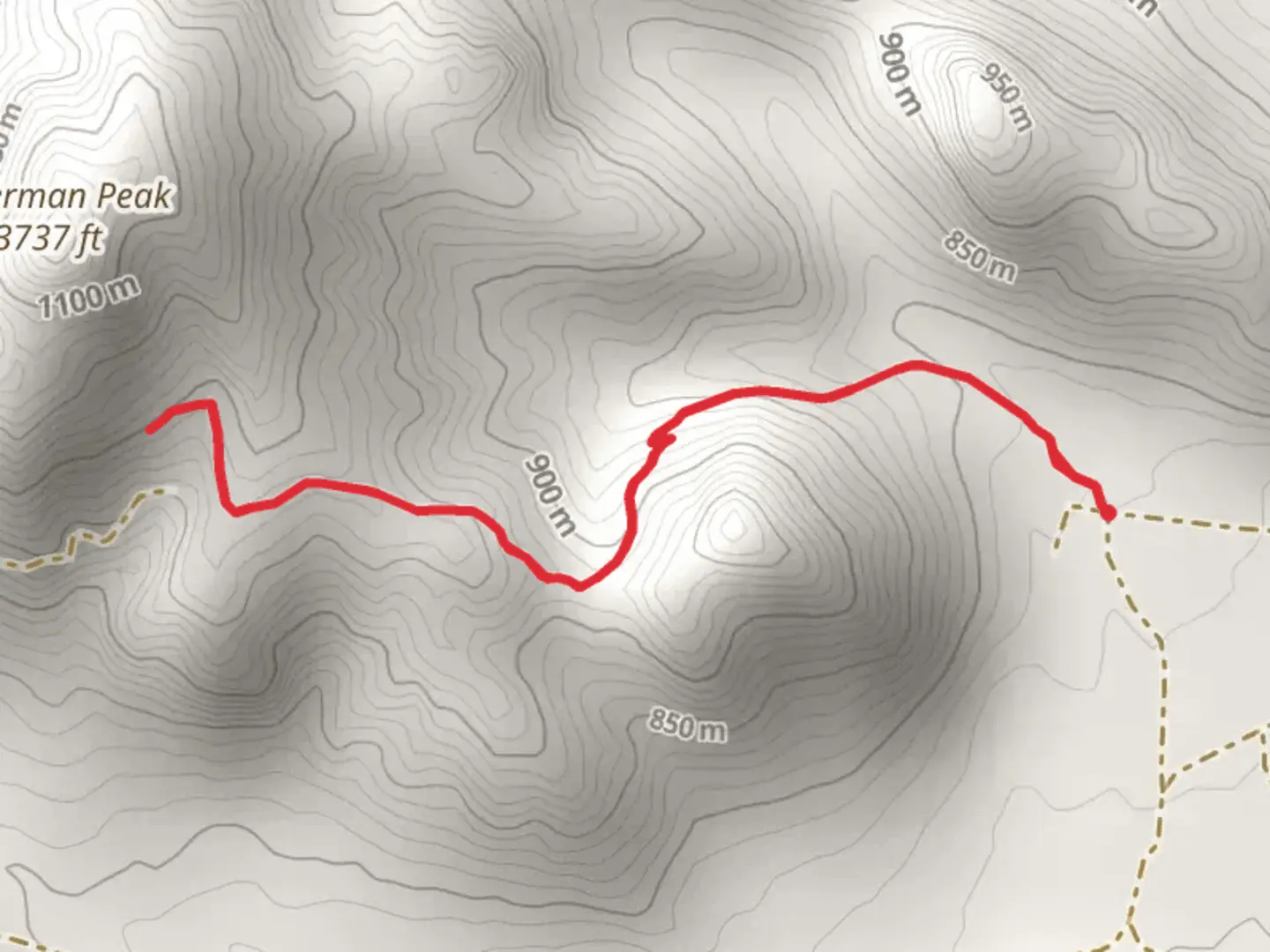 An image depicting the trail Walk to Waterman Peak and its surrounding area.