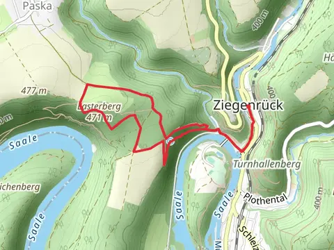 Reißerts Ruh, Fernsicht and Lasterberg Loop via Wanderweg blaues Kreuz