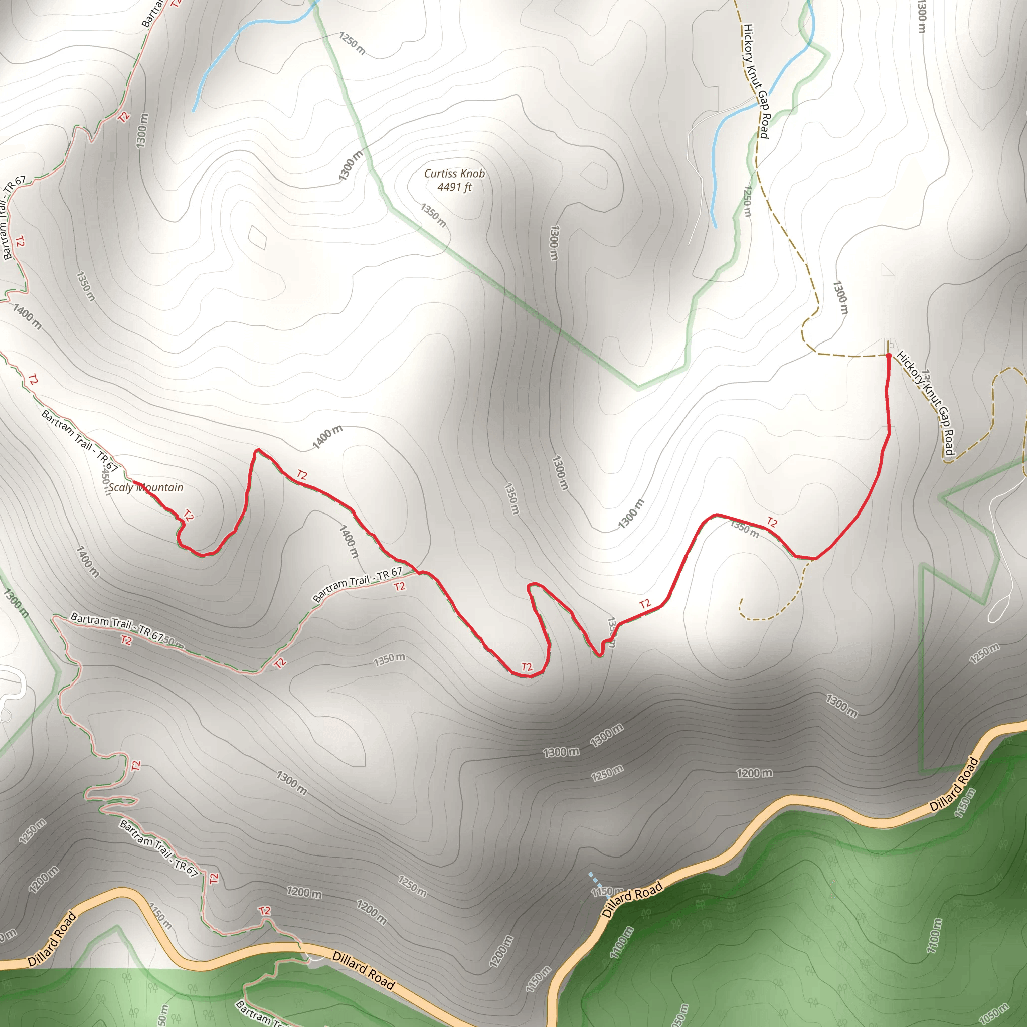 Scaly Mountain Trail mobile static map