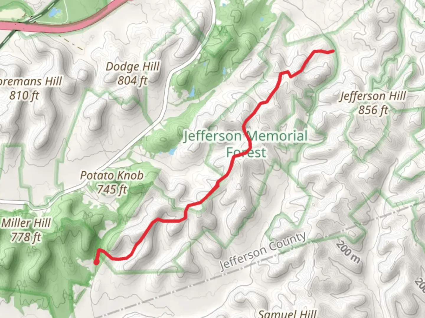 An image depicting the trail Siltstone Trail from Scotts Gap Road and its surrounding area.