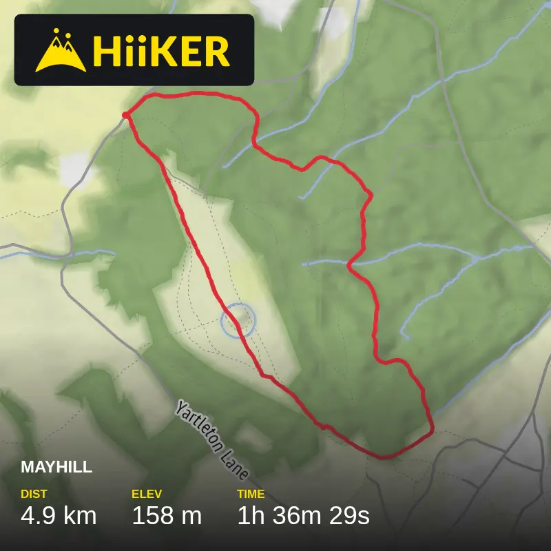 A map preview of the recording MAYHILL.