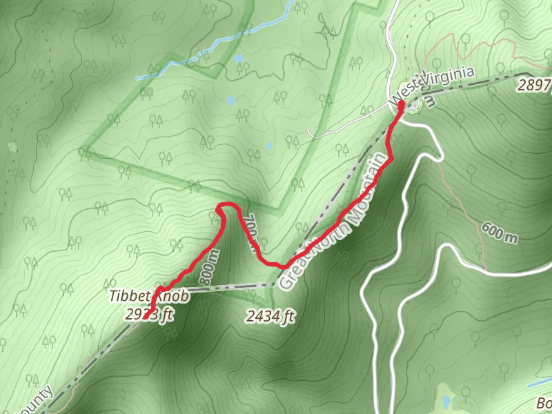 Tibbet Knob Trail from Wolf Gap