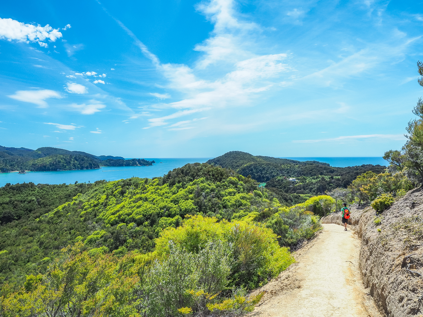 An image depicting the trail Abel Tasman Coastal Track - Bark Bay to Anchorage Bay and its surrounding area.