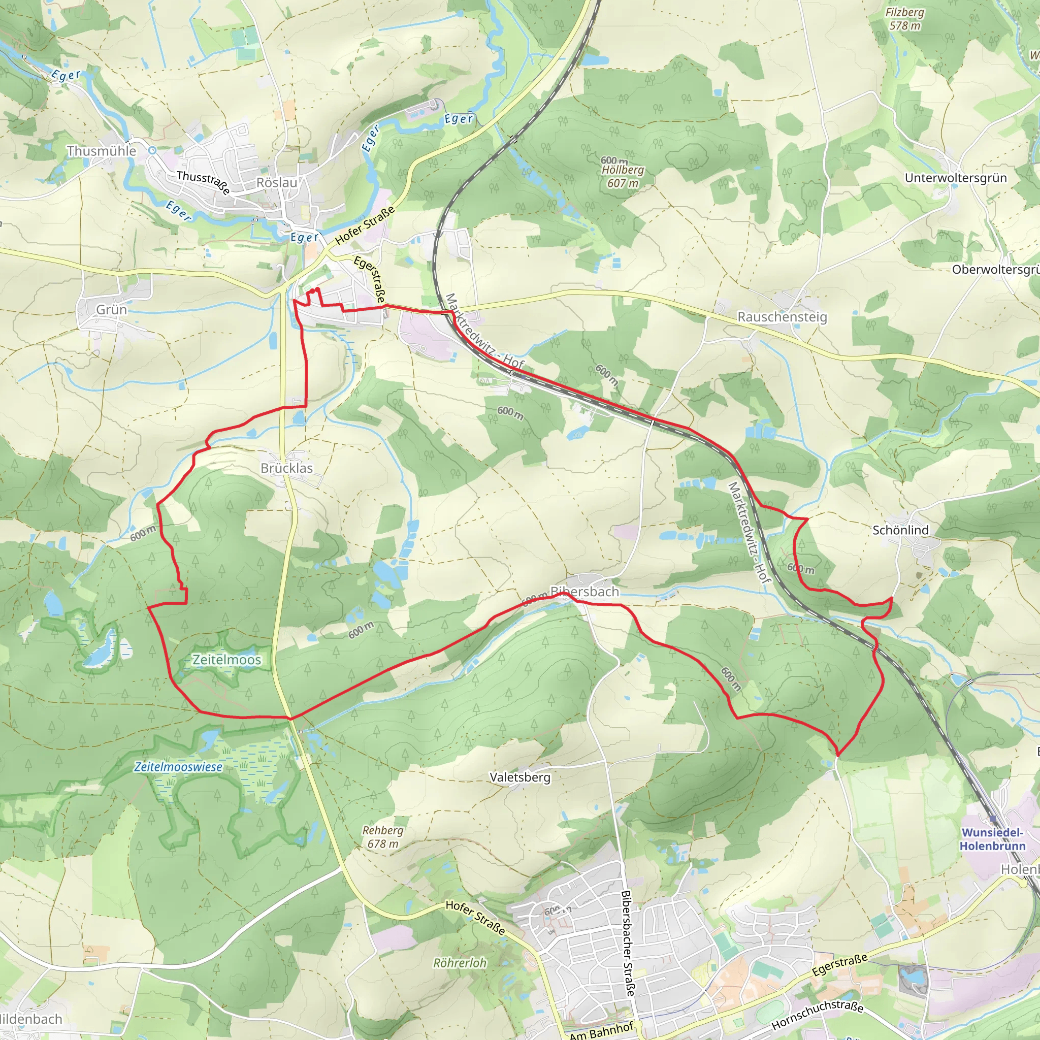 Rosenbuhl, Schonlinder Steigholz and Schlossberg Loop mobile static map