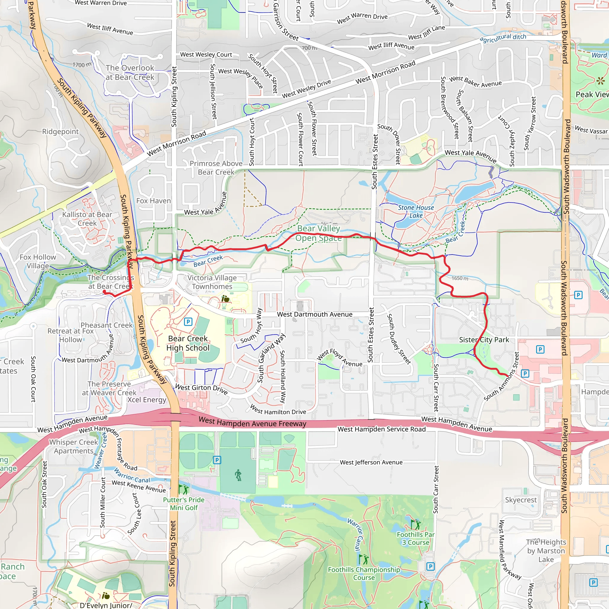 Sister City Trail mobile static map