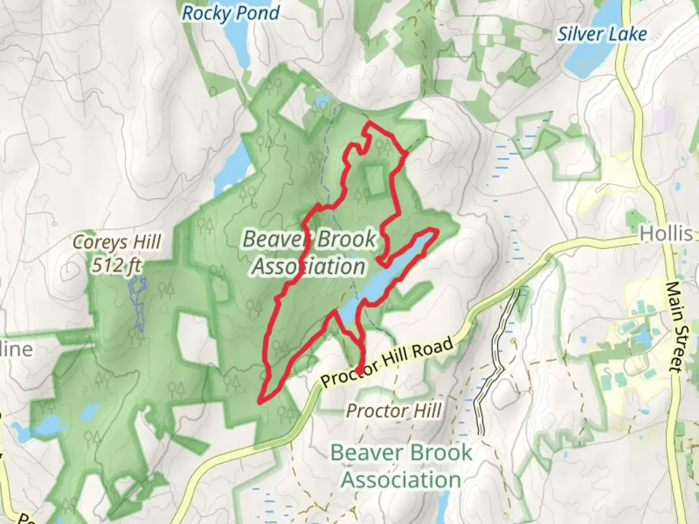 An image depicting the trail Beaver Brook Association Pond Loop Trail and its surrounding area.