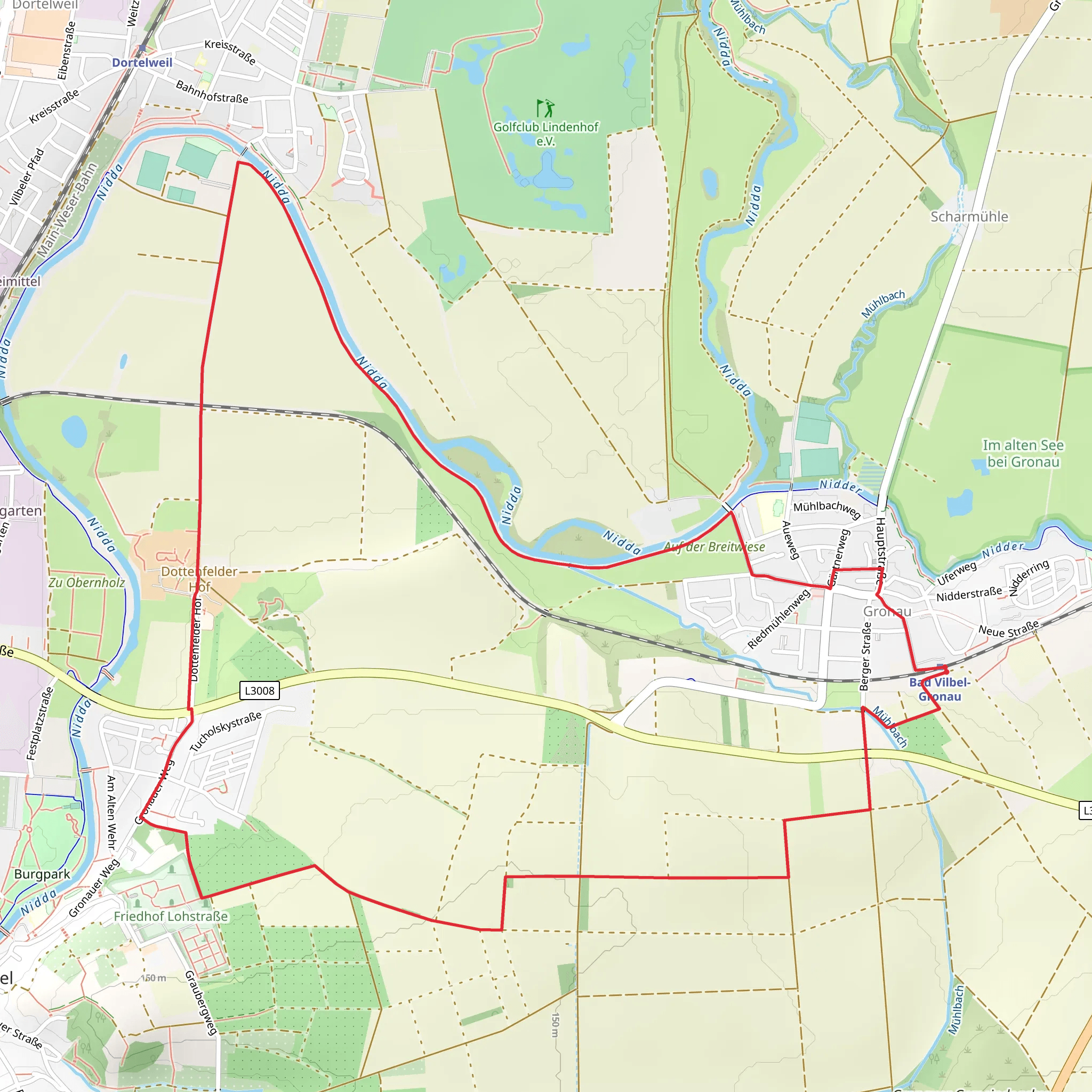 Nidda via Wanderweg 2 mobile static map