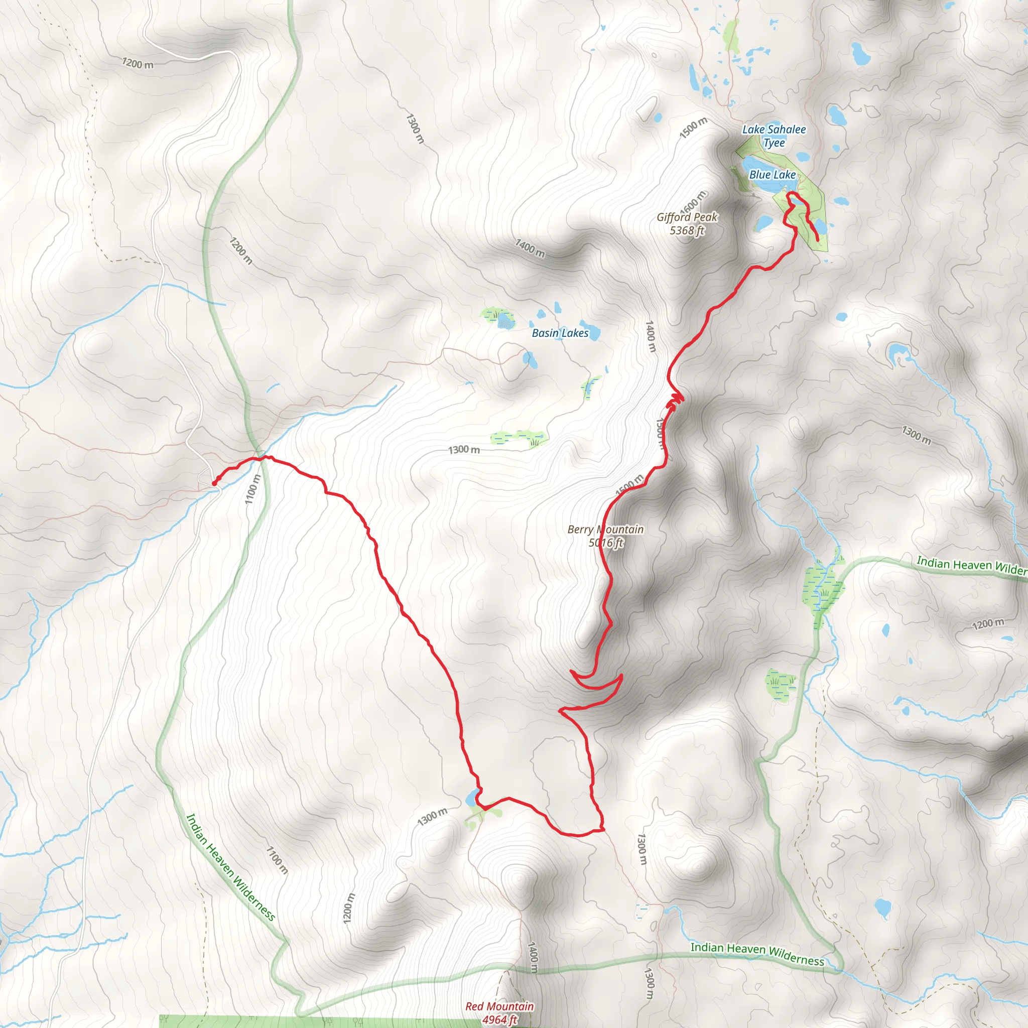Tombstone Lake via Indian Race Trail mobile static map