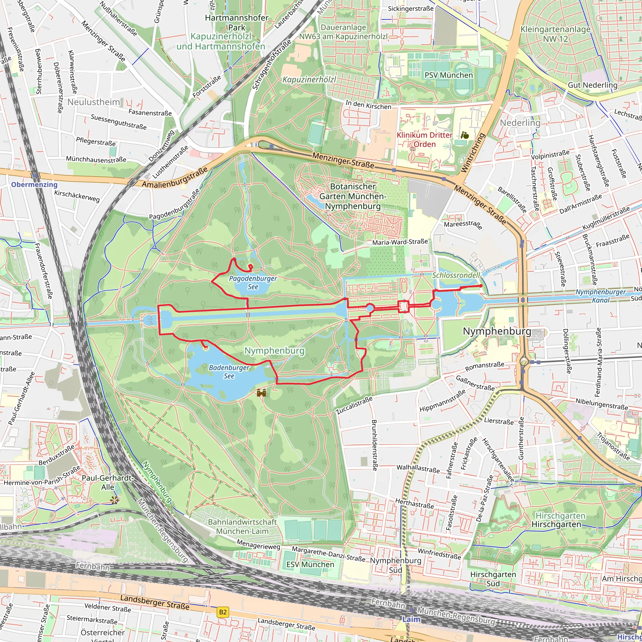 Pagodenburger See and Badenburger See Loop mobile static map