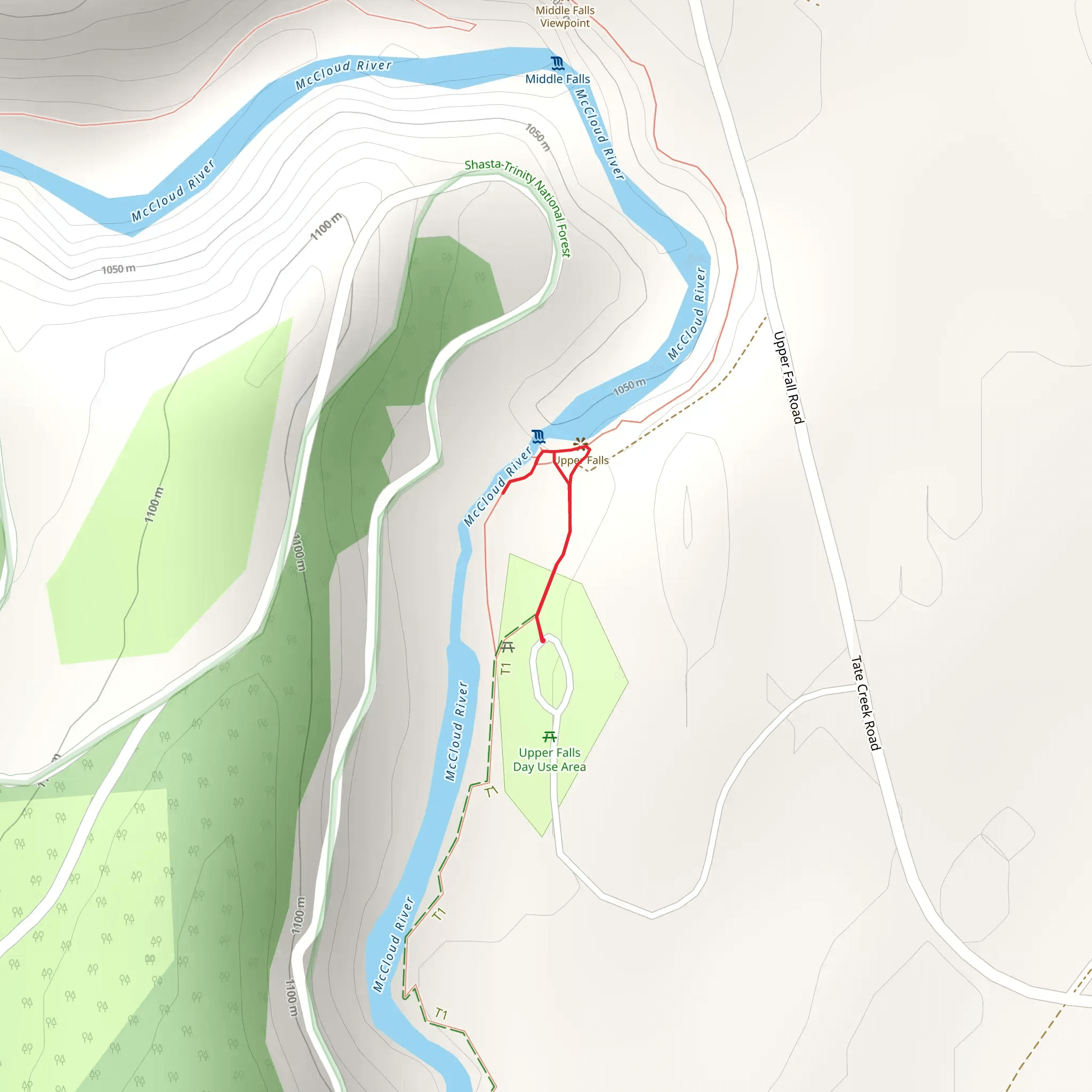 McCloud River mobile static map
