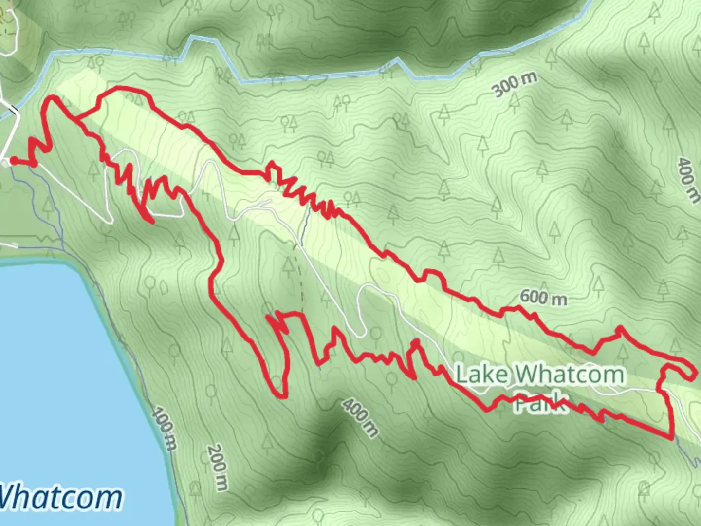 An image depicting the trail Chanterelle Trail and Brown Pow Loop and its surrounding area.