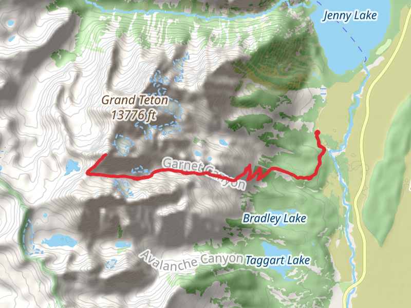 Middle Teton via Valley Trail