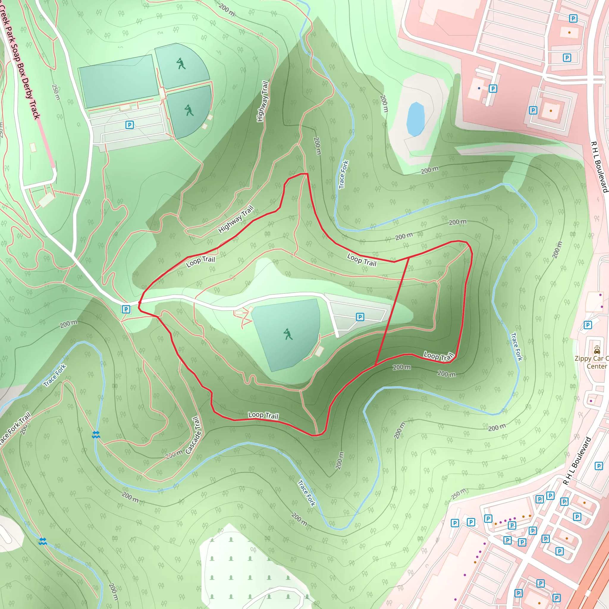 Trace Fork Loop mobile static map
