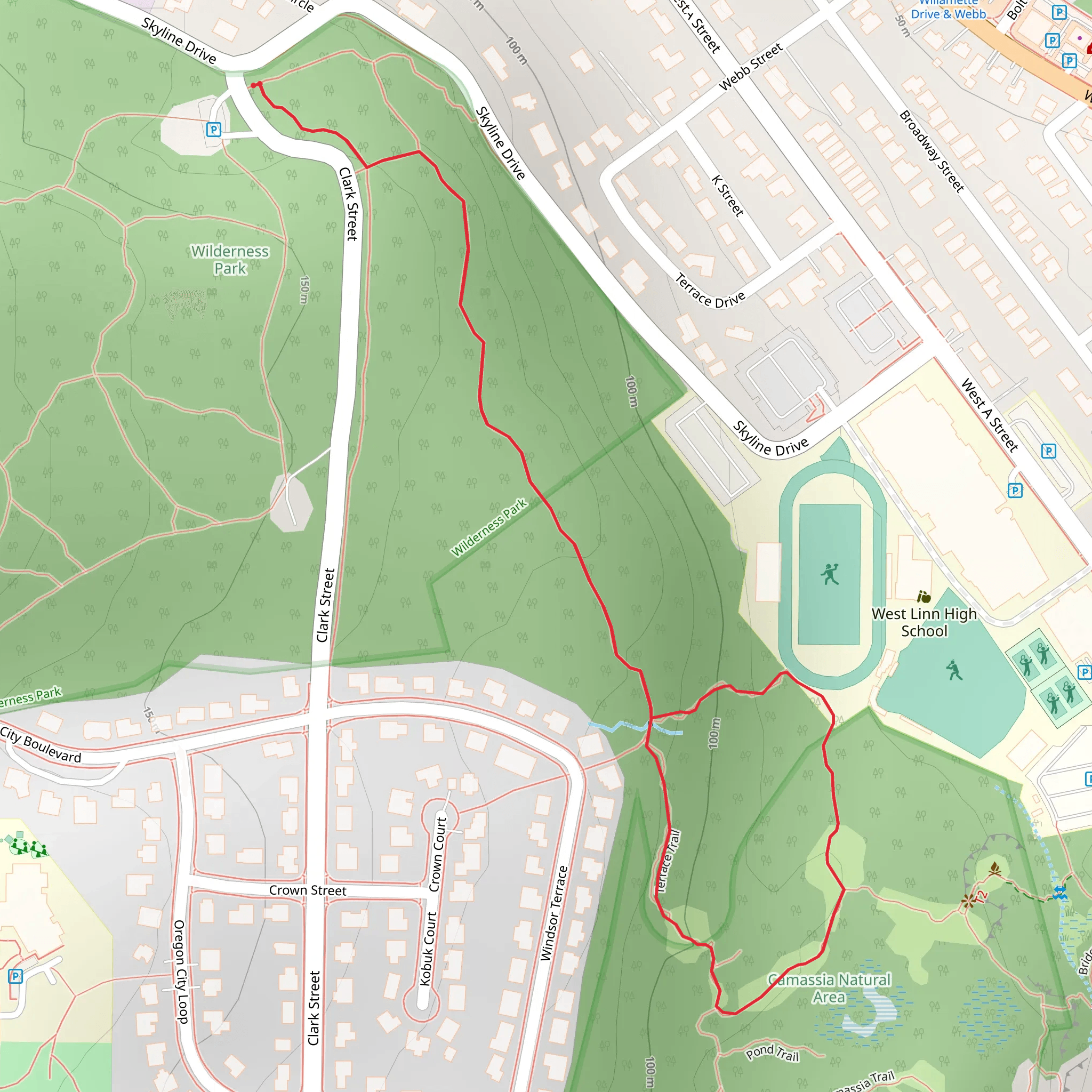 Terrace Loop Trail mobile static map