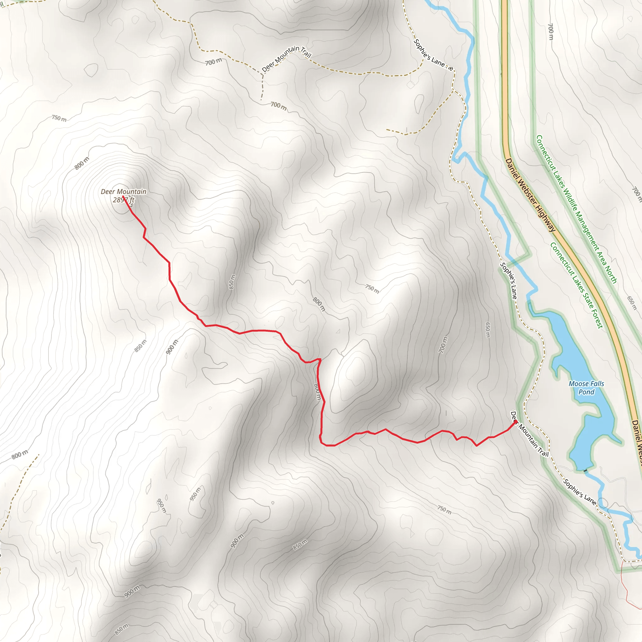 Deer Mountain Trail mobile static map