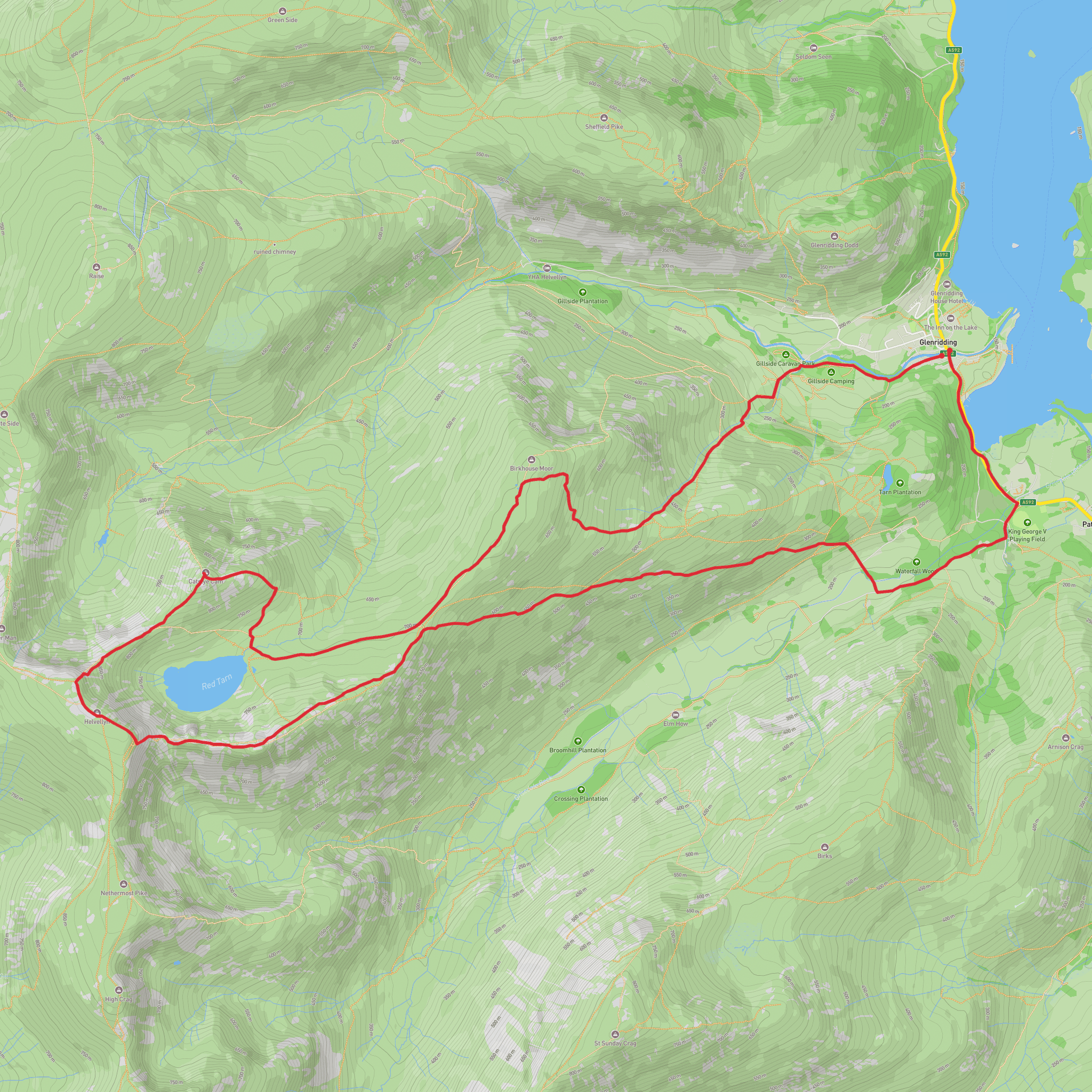 Hike from Glenridding mobile static map