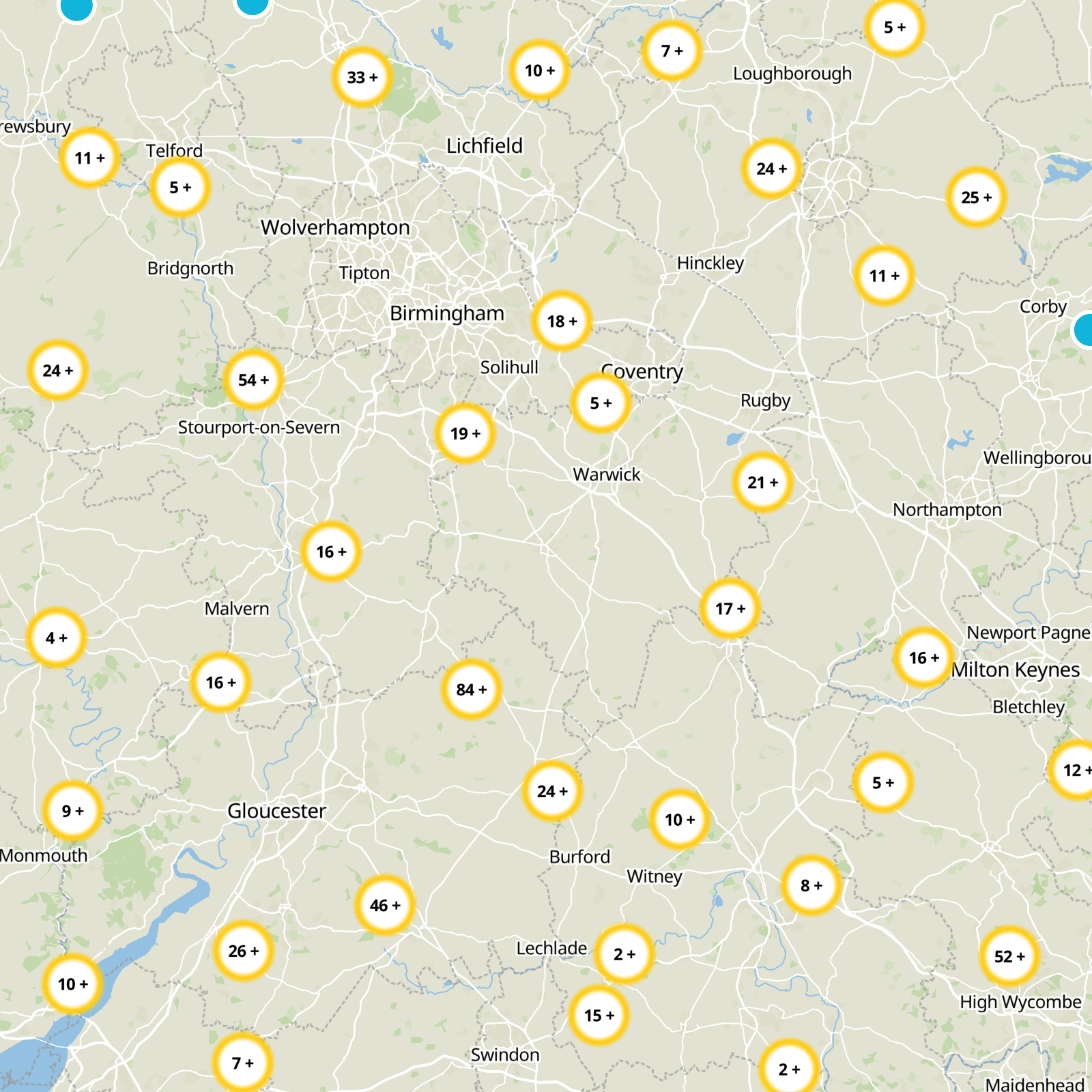 Warwickshire Static Map