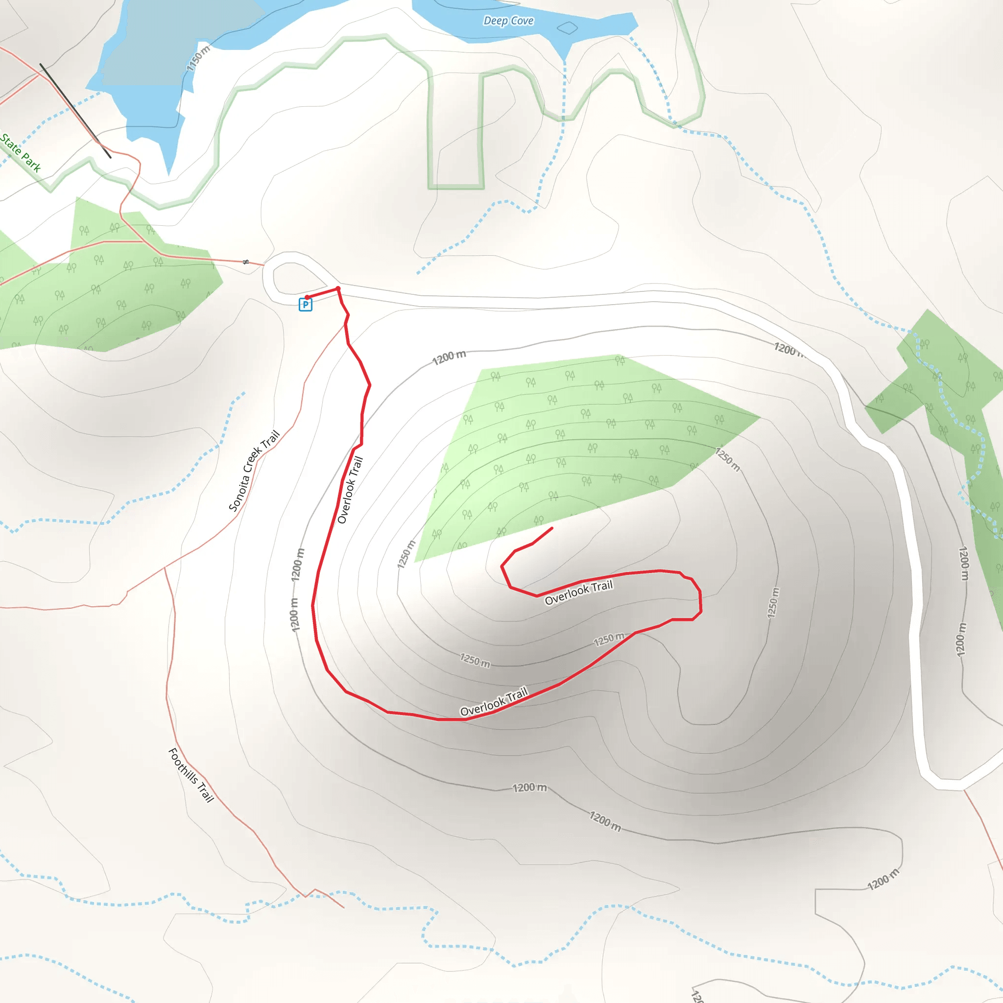 Overlook Trail mobile static map